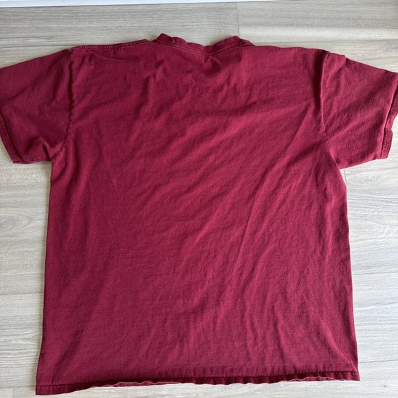 Vintage Nike T‎ Shirt Embroidered Swoosh Check Maroon Red Men’s Size 2XL XXL VTG - Picture 7 of 7